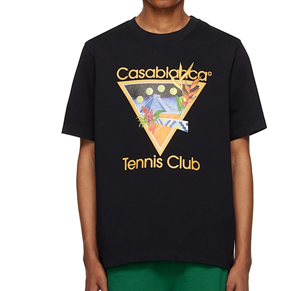NEW Casablanca Tennis Club Men’s Black Shirt Sz L